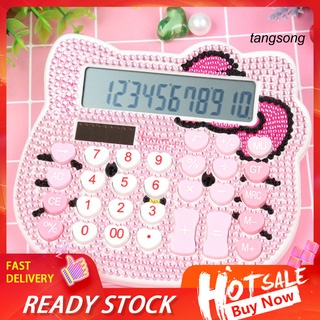 Máy tính cầm tay hình Hello Kitty đính đá chạy bằng năng lượng mặt trời
