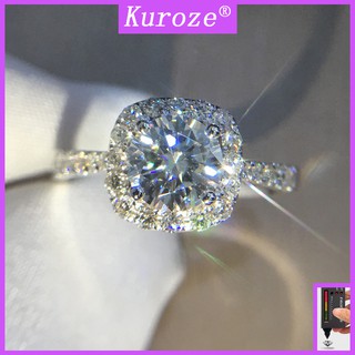 Nhẫn Nữ Dạng Hở Hình Moissanite Pt950