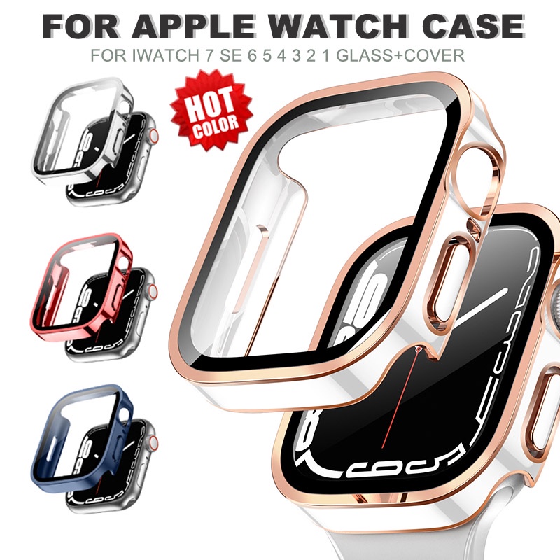 Kính Cường Lực Bảo Vệ Màn Hình Chống Thấm Nước Cho apple watch series 8 7 cover 40mm 44mm 41mm 45mm Edge