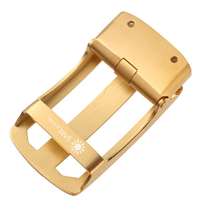 Dây Thắt Lưng Nam Da Bò Cao Cấp -Dây Nịt Nam SFDN035ITV -Mặt Khóa Inox 316 Nguyên Khối & Da Bò,BH 12 Tháng