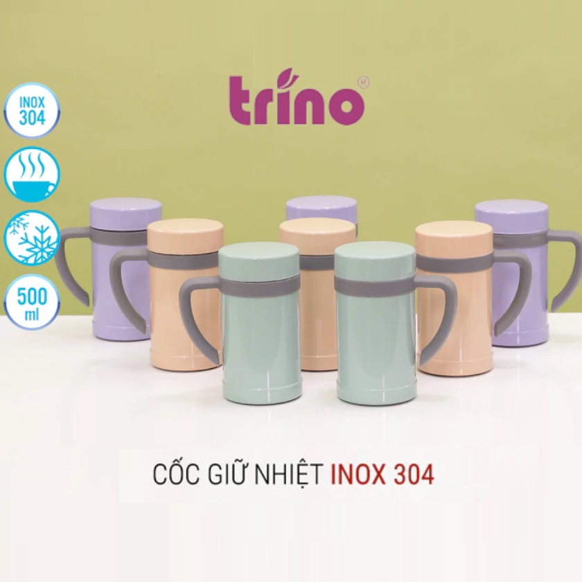 Bình Giữ Nhiệt Có Tay Cầm Inox Trino 500ml - TN-550HL