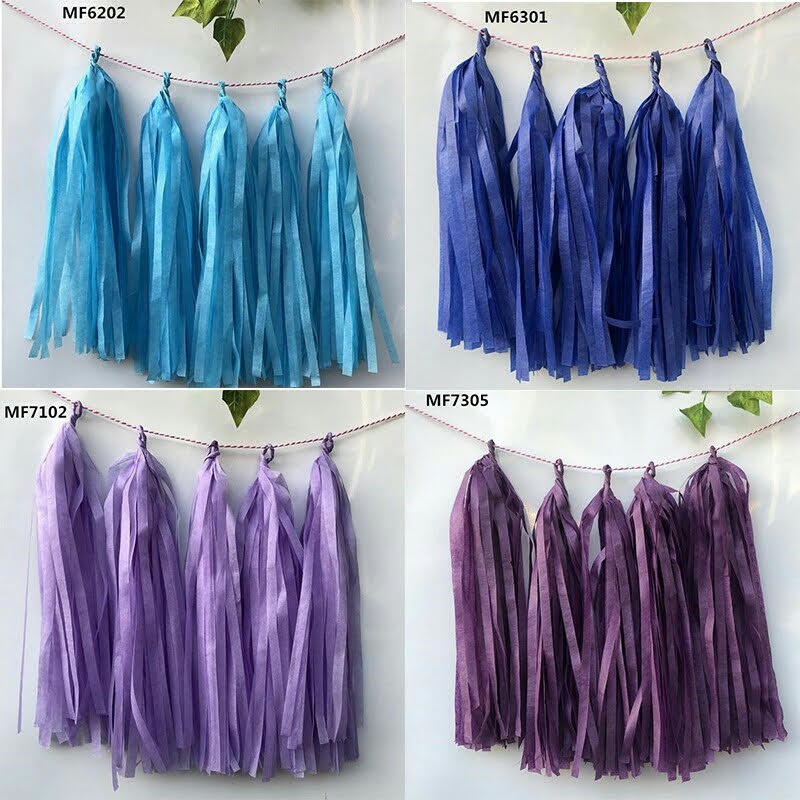 vòng hoa giấy , dây tua tua rua ruy băng trang trí tiệc sinh nhật cưới, happy birthday wedding - Paper Tassels