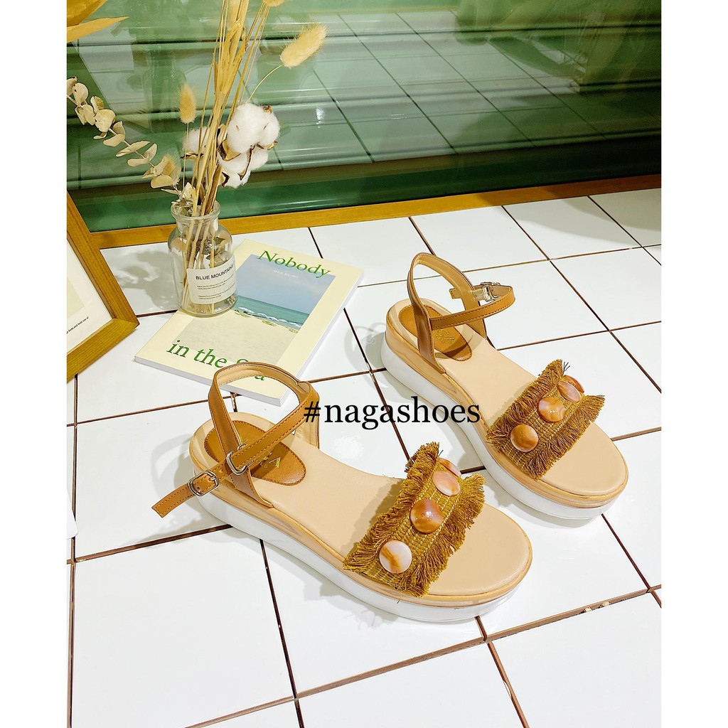 SANDAL NAGASHOES QUAI NGANG TUA RUA PHỐI NÚT NAS182