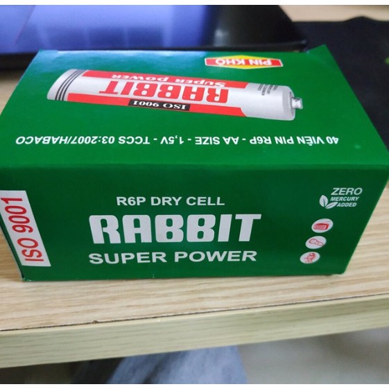 4 viên Pin Rabit hàng Việt Nam