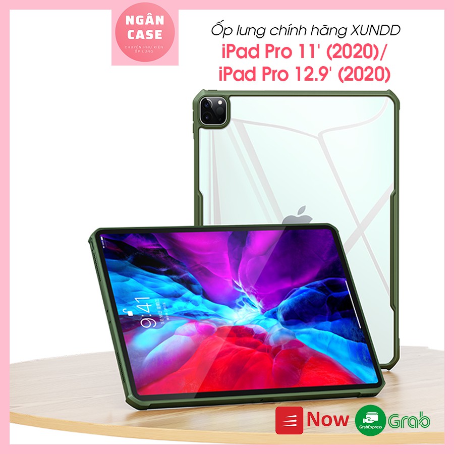 Ốp lưng XUNDD iPad Pro 11' (2020)/ iPad Pro 12.9' (2020), Mặt lưng trong, Viền TPU, Chống sốc