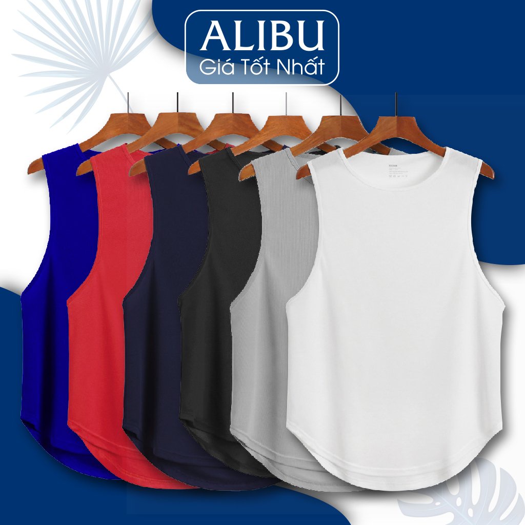 Áo thun nam ba lỗ cotton 85%, phong cách hàn kiểu dáng thể thao tanktop  co giãn 4 chiều -  ALIBU