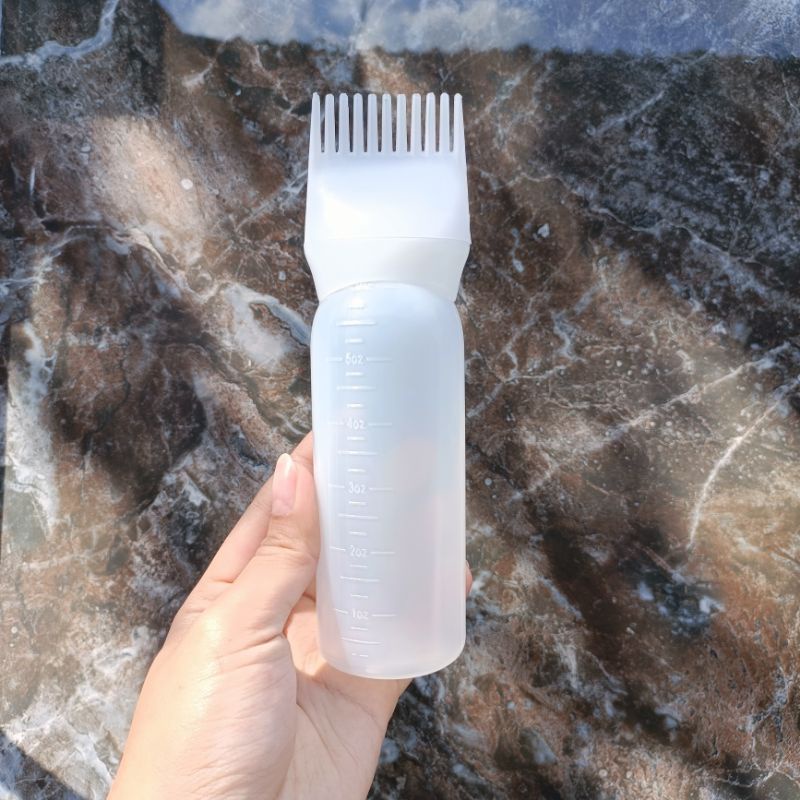 Bình đựng thuốc nhuộm tóc 120ml kèm lược tiện lợi
