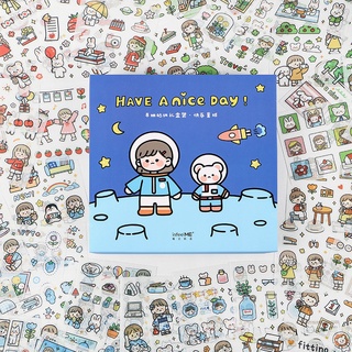 Suuuny Bộ 100 Sticker Miếng Dán Trang Trí Sổ Tay / Nhật Ký Hình Hành Tinh Dễ Thương