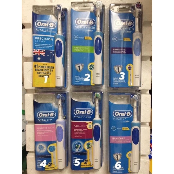 Bàn chải điện oral b người lớn ( 1 bàn chải kèm 1 đầu bàn chải)