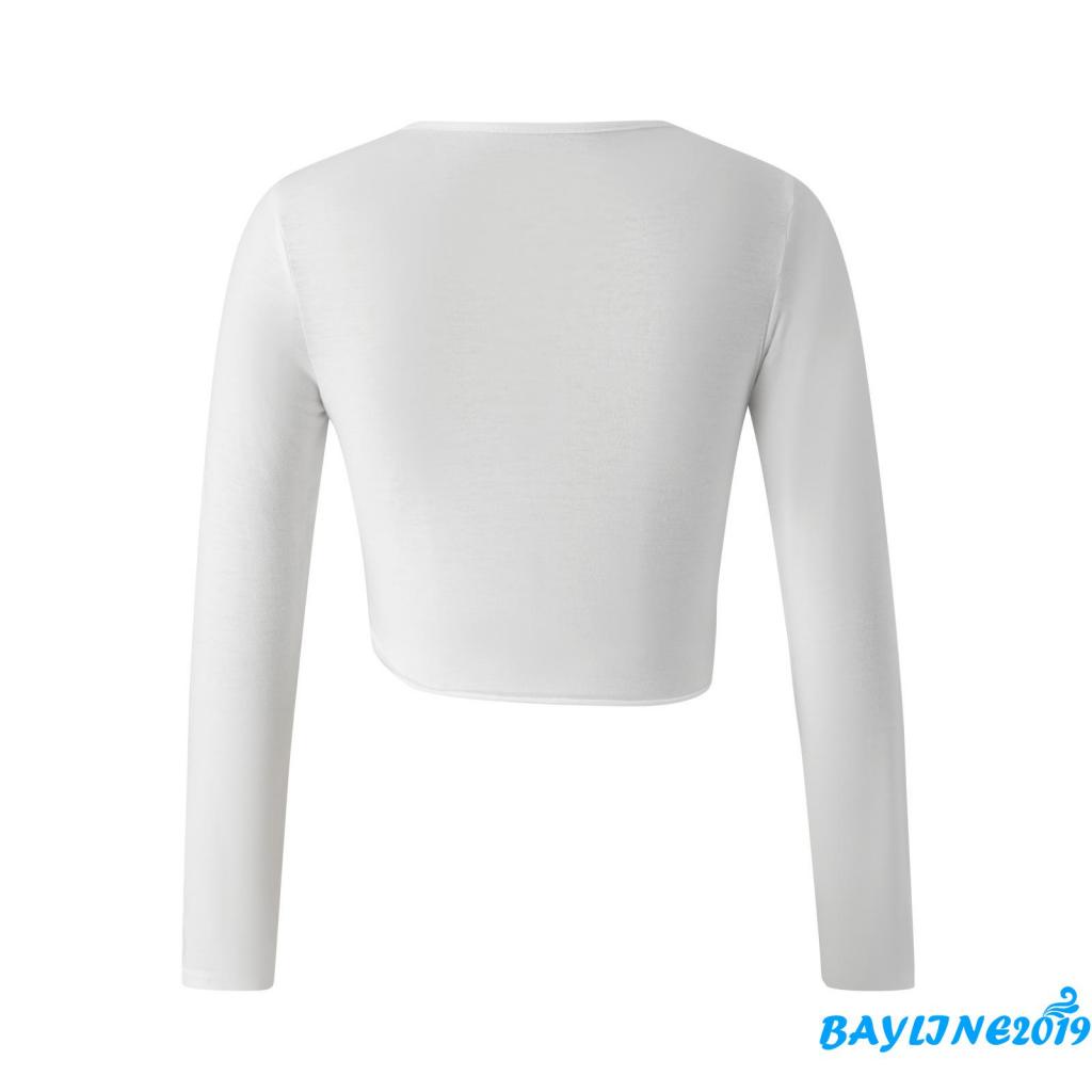 Áo Croptop Tay Dài In Chữ Thời Trang Dành Cho Nữ