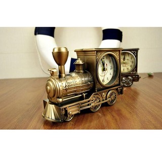 [FREE SHIP => 50K ] Đồng hồ để bàn mô hình đầu xe lửa, có báo thức.