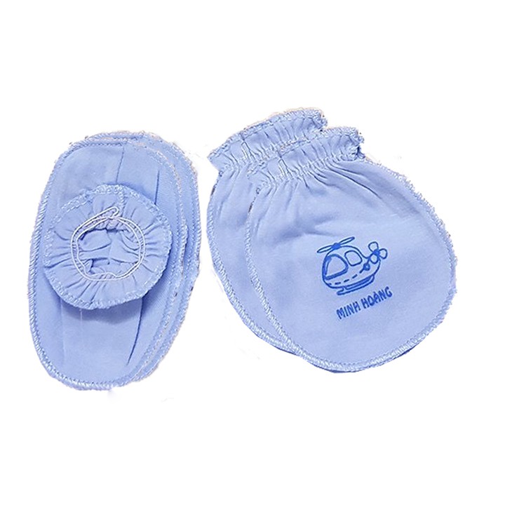 Set Bao Tay Bao Chân Chun Cho Bé Sơ Sinh Chất Cotton ( 1 Đôi Bao Tay + 1 Đôi Bao Chân)