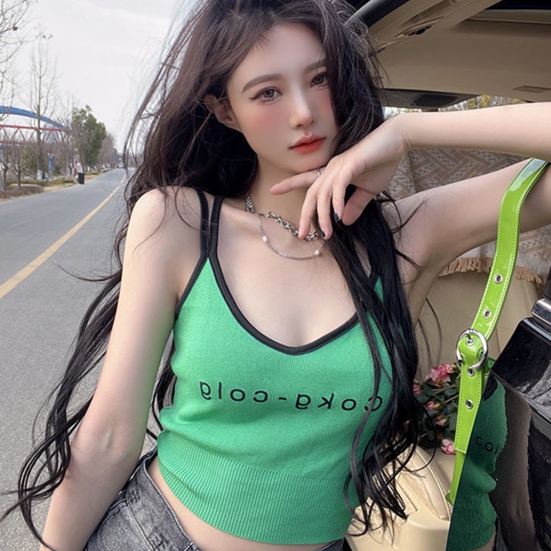 Áo Hai Dây Ôm Dáng In Chữ Thời Trang Mùa Hè Cho Nữ  tao bao