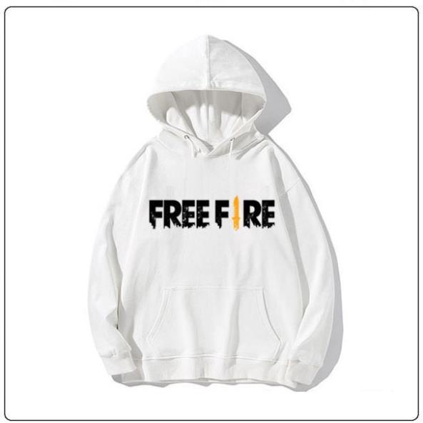 Áo Hoodie Đen Trắng In Logo Game Free Fire chất đẹp L1