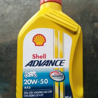 Dầu nhớt shell 0,8 AX5 20w50