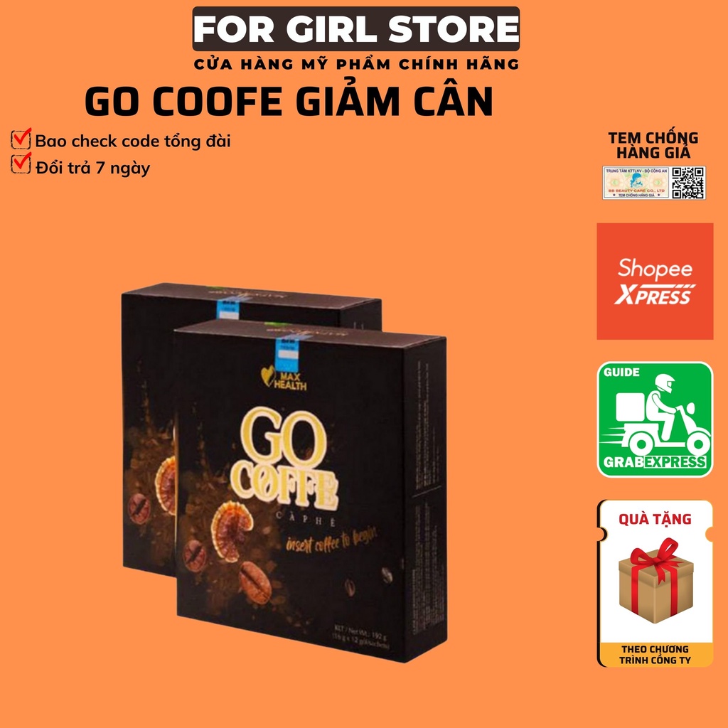 Go Coffe Giảm cân Matxi Corp Kiểm soát cân nặng Đào thải chất Béo chính hãng 100%