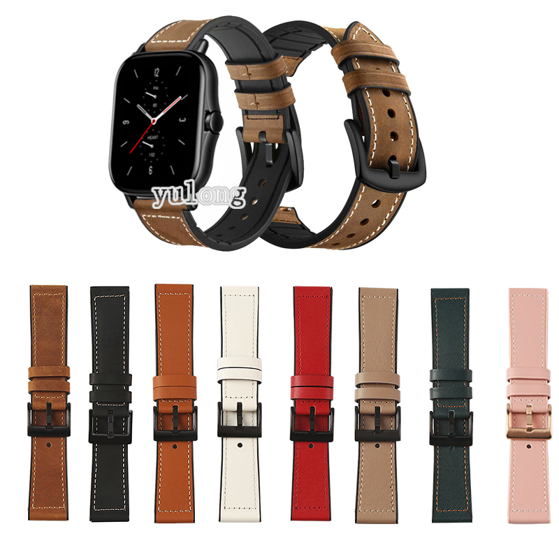 Dây Đeo Đồng Hồ Làm Từ Da Thật Cho Huami Amazfit Gts 2 GTS2 mini GTS 2e GTS 3 GTS3