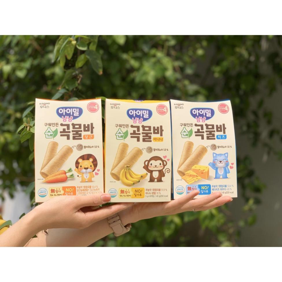 Bánh cuộn/Bánh quế ngũ cốc Ildong cho bé 9M