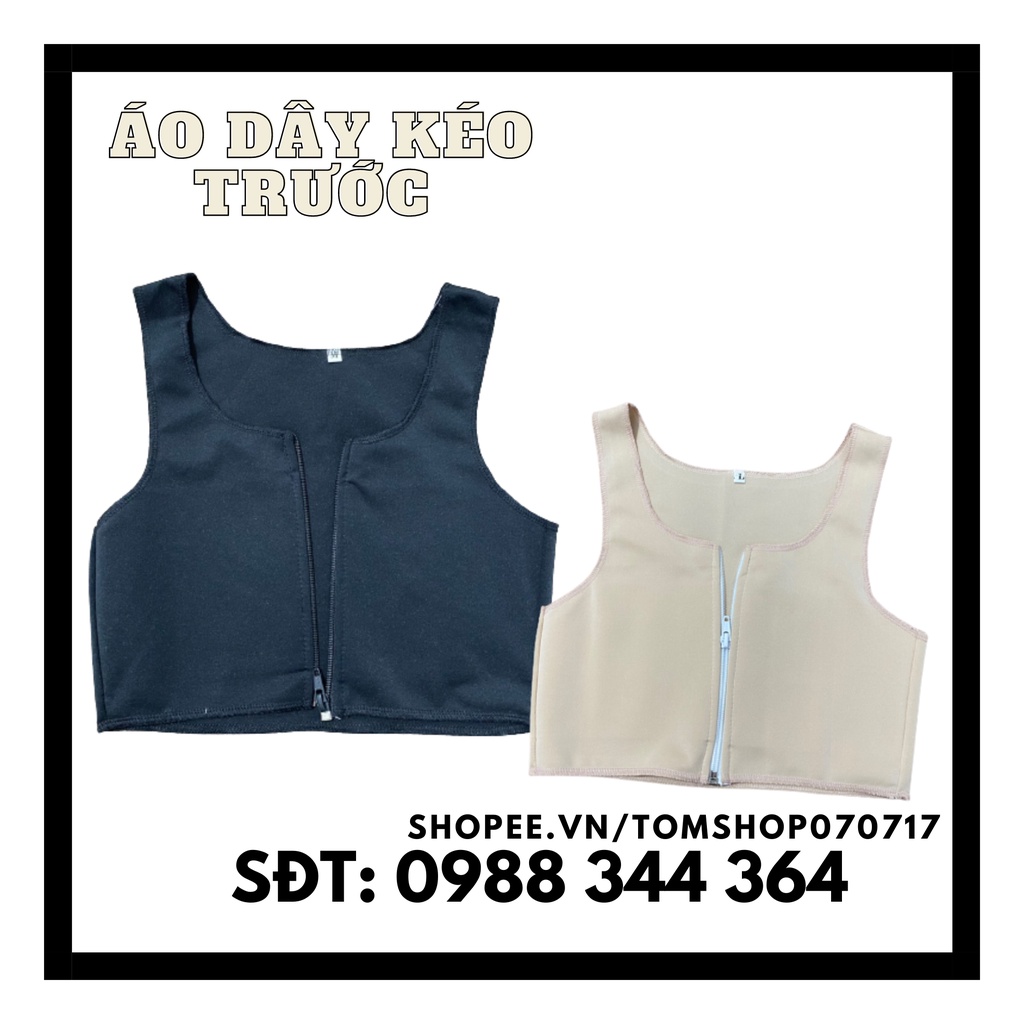 Áo Ngắn Nịt Ngực Kéo Không Viền Tomboy