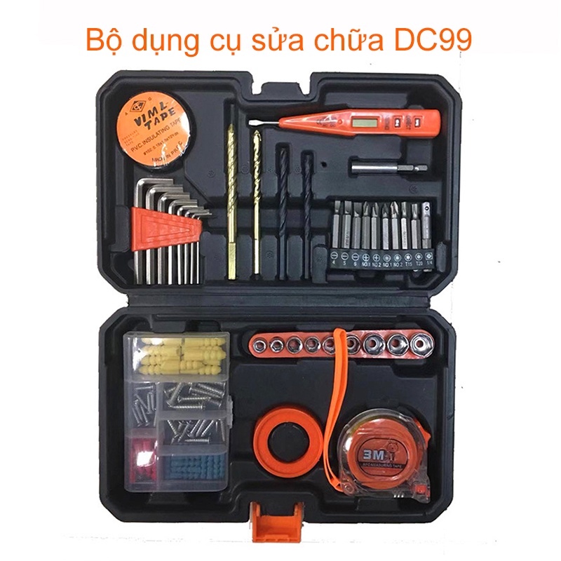 1 bộ 99 miếng Dụng cụ sửa xe đa năngĐồ Nghề Đa Năng Hộp Đựng Dụng Cụ Sửa Chữa Đa Năng Phù Hợp Sửa Chữa Mọi Việc Trong N