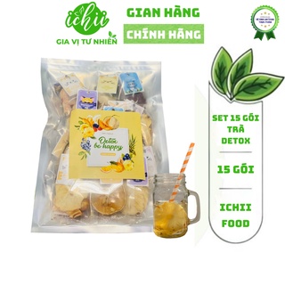 Set 15 gói trà hoa quả sấy lạnh Detox be happy, thải độc thanh lọc cơ thể đẹp da, đễ ngủ