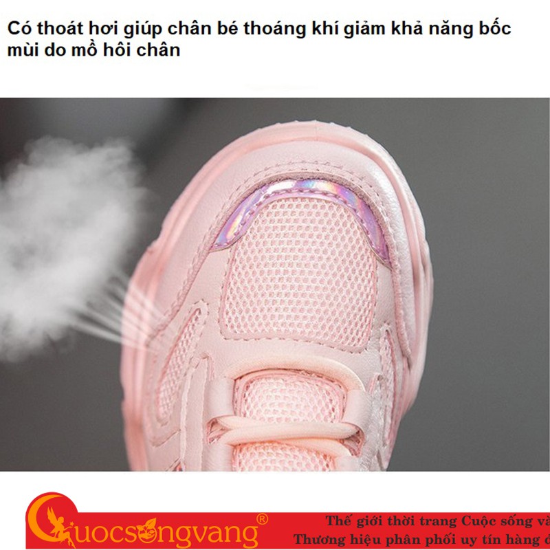 Giày thể thao bé gái đế chống sốc giày bé gái đẹp đế êm GLG118 Cuocsongvang