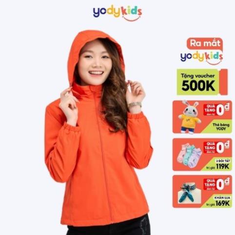 SALE Áo gió Yody nữ, form ôm dáng chất vải cotton đẹp, ấm áp, áo khoác nữ chống nước AKN4054 Xịn