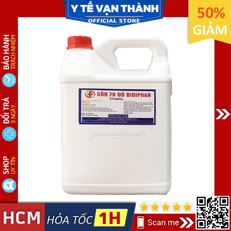 ✅ [HÀNG CÔNG TY] Cồn Sát Trùng Y Tế (Can Lớn)- BIDOPHAR / BIDIPHAR, 70 Độ / 90 Độ -VT0781