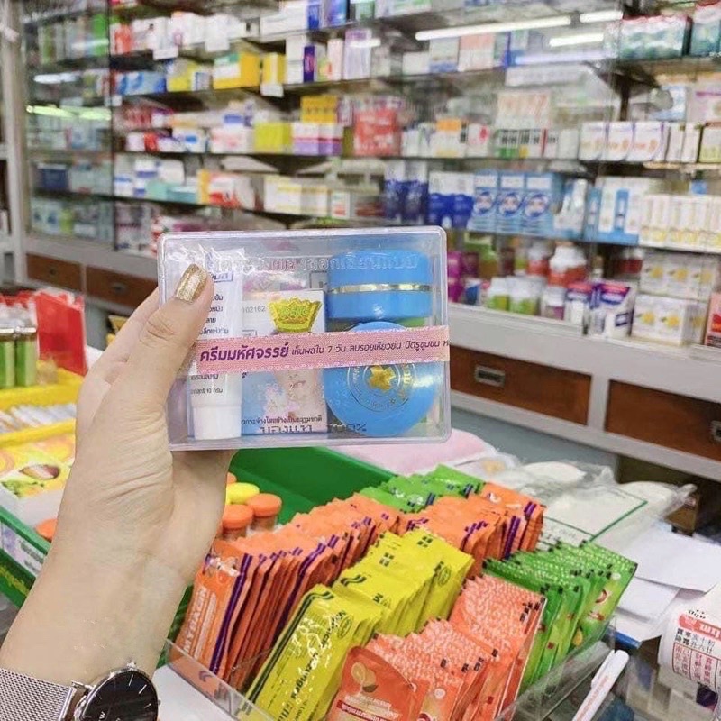 Set kem mụn và giảm thâm Yanhee Thái Lan xanh dương - Mộc Shop