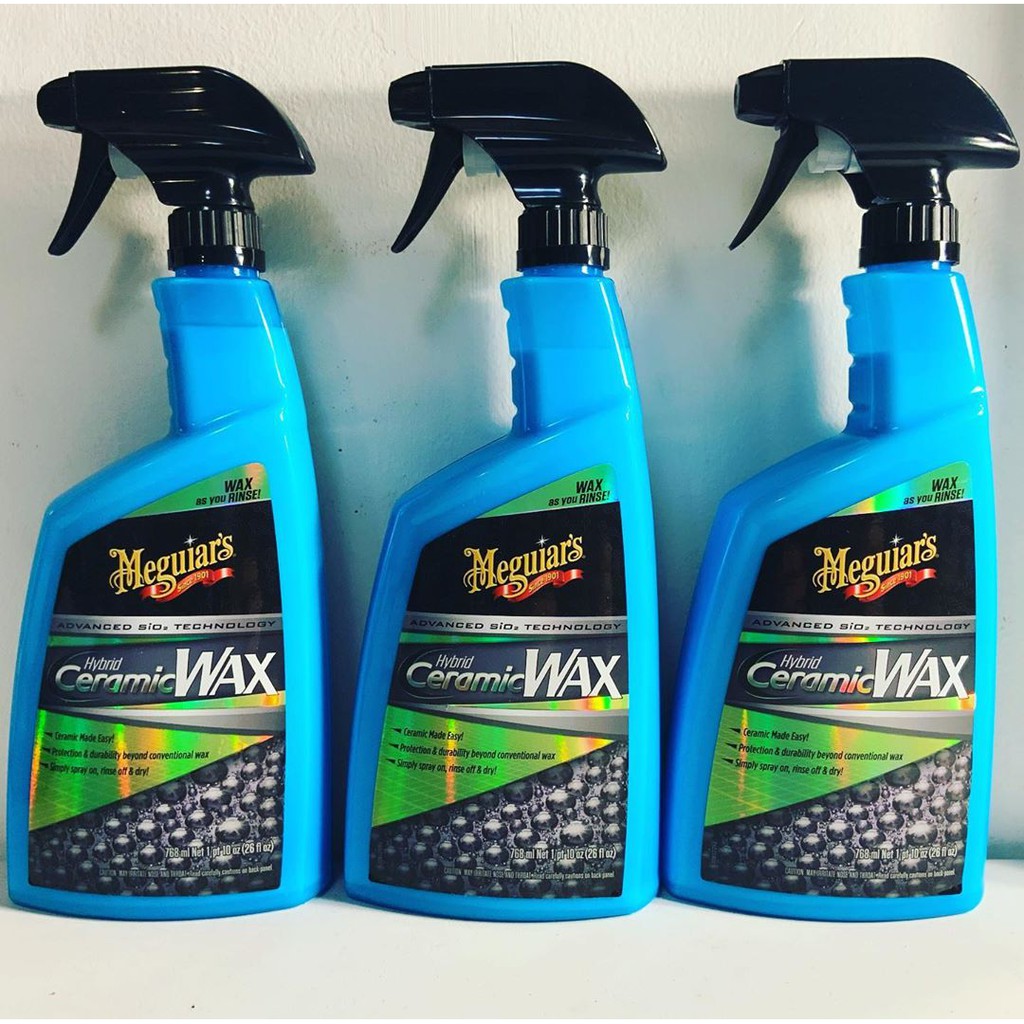 Meguiar's - Ceramic Wax - Wax bóng sơn xe chứa thành phần Ceramic - G190526 (Tặng mút phủ + khăn phủ chuyên dụng)