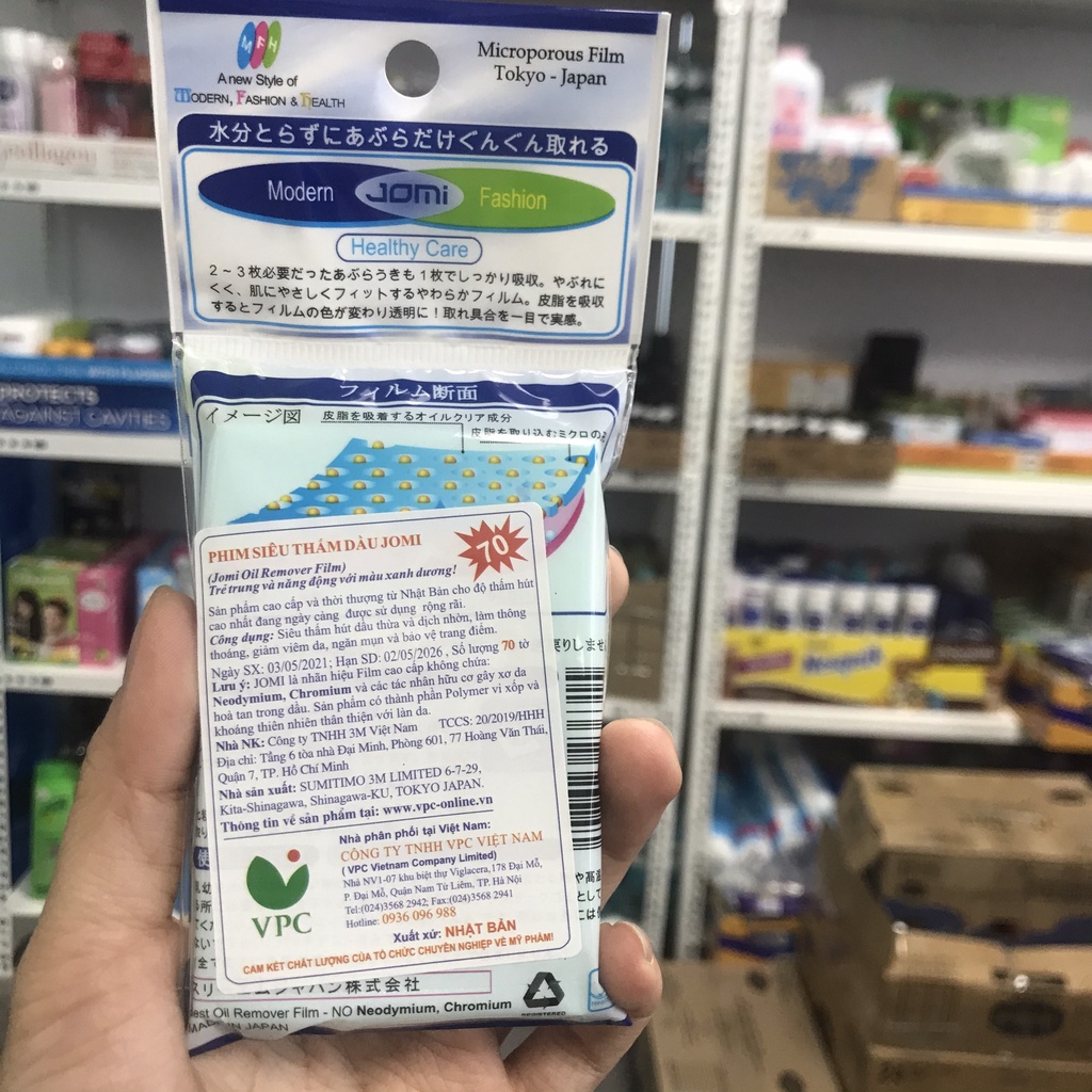 Giấy thấm dầu Nhật Jomi Oil Clear Film 70 tờ/1 bịch