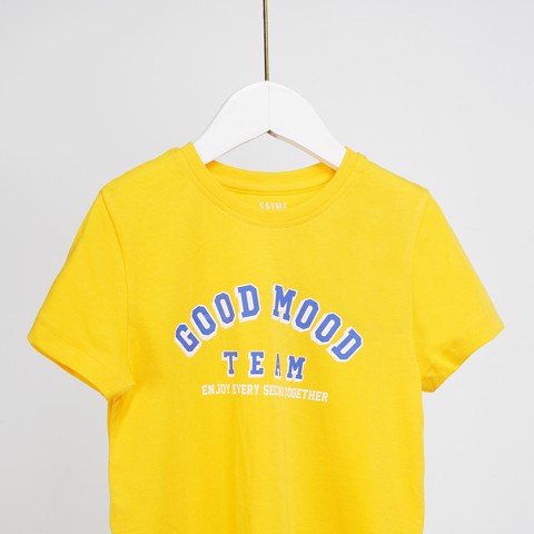 Áo phông trẻ em SAYME set gia đình đi chơi đi biển dạo phố in chữ vải cotton mềm mịn thoáng mát KCTS0015-16