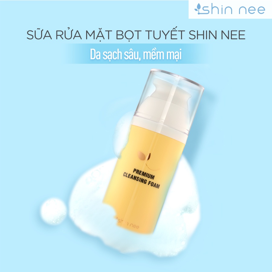 Sữa rửa mặt bọt tuyết Premium Cleansing Foam làm sạch da Shin Nee 120ml