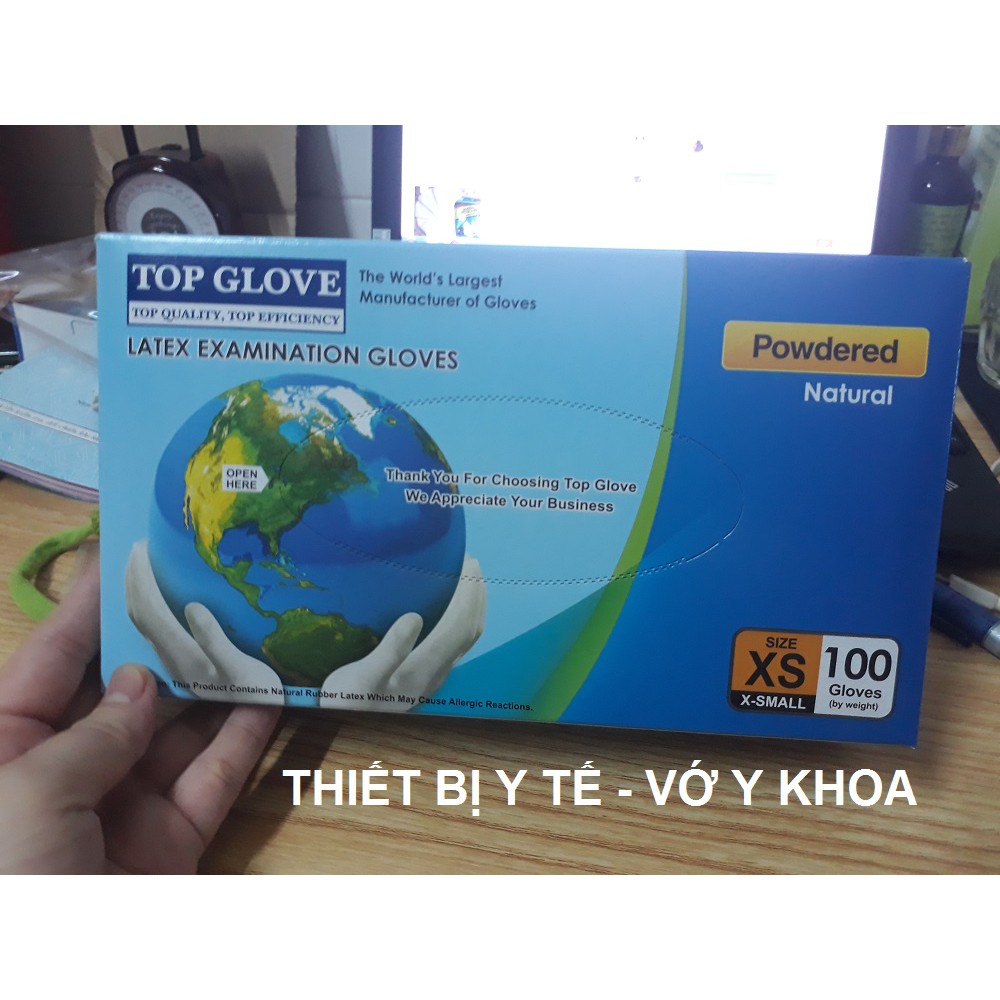 Găng tay không bột, có bột Latex Topglove Malaysia - Latex gloves