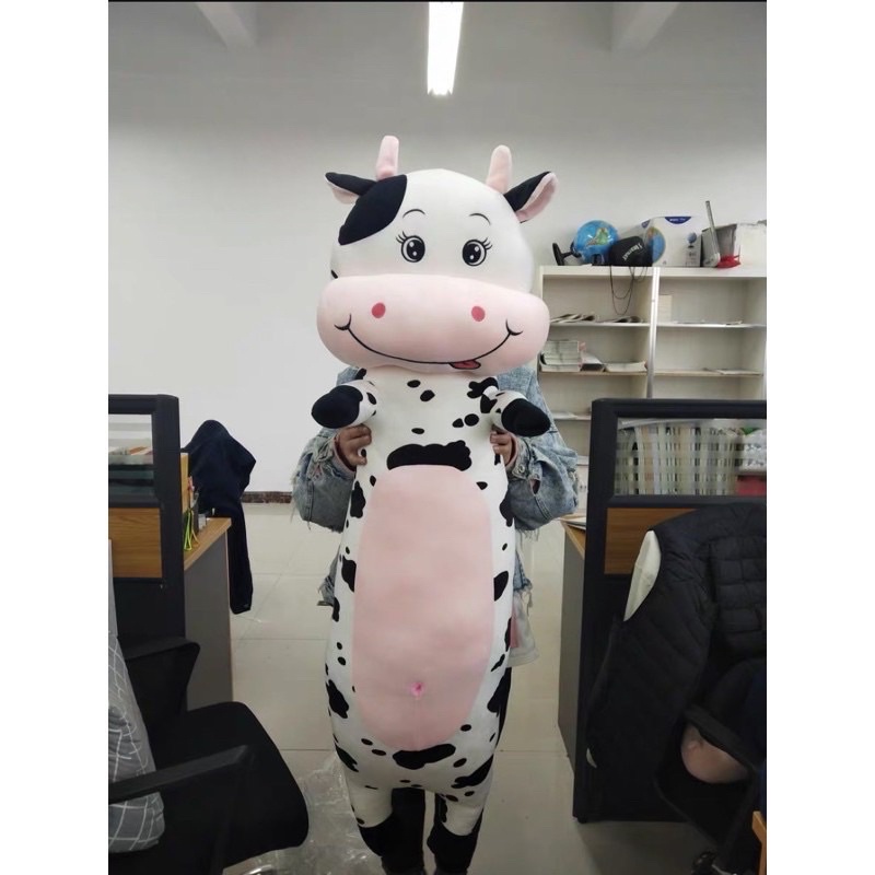 Gối ôm bò sữa ⚡RẺ VÔ ĐỊCH⚡Bò Sữa Bông Bông PP 3D tinh khiết an toàn cho trẻ nhỏ