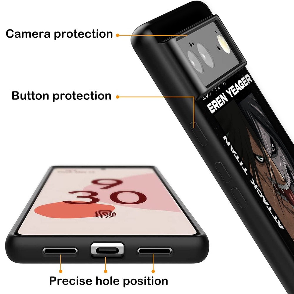 Ốp điện thoại mềm hình anime Attack On Titan cho Google Pixel 3 3a 3XL 4A XL 5 6 Pro