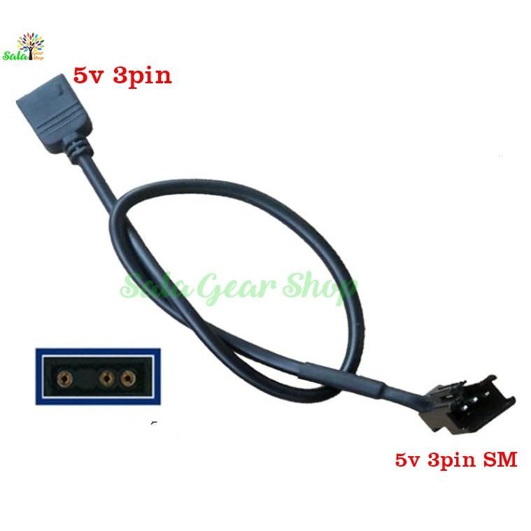 Dây Nối Led RGB 5V 3Pin VD-G(4 Chân Khuyết) Ra 5V 3Pin SM