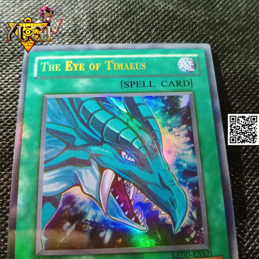 Bài yugi oh The Eye Of Timaeus lá ma thuật có tem bạc phản quang lá hiệu ứng phản quang TẶNG Sleeves bọc bài 1458 D2 50