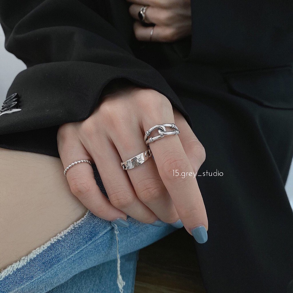 𝗥𝗜𝗡𝗚 | Set 2 Nhẫn Naruto Bạc 925 Unisex