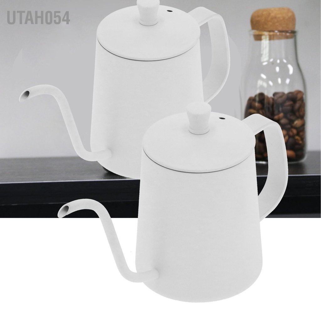 [Hàng Sẵn] Bình rót cổ ngỗng - Ấm pha cà phê Cổ Ngỗng 350ml Bằng Thép Không Gỉ 304 có nắp【Utah054】