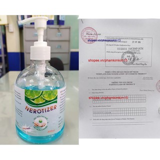 Gel rửa tay khô chính hãng (loại vòi xịt) NEROTIZER 500ml