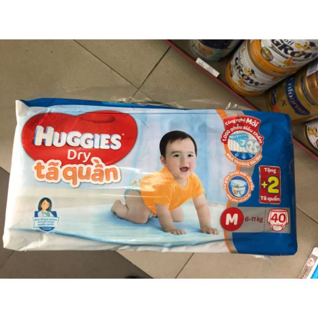 Tã quần huggies size M 40 miếng