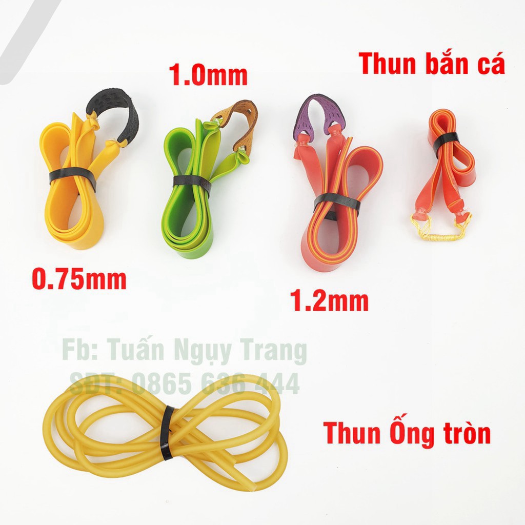 Dây thun bắn ná cao su, ná săn cá các loại [Thun dẹt + Thun ống tròn] chính hãng