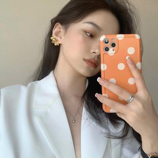 Ốp Lưng Silicon IMD Bảo Vệ Camera Polka Dots