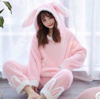 Bộ đồ ngủ lông thỏ mẫu mới