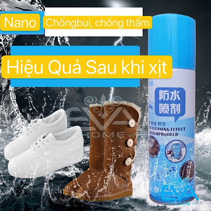 Chai Xịt Phủ Nano Chống Nước Bụi Bẩn Cho Giày Dép Và Quần Áo 180ml