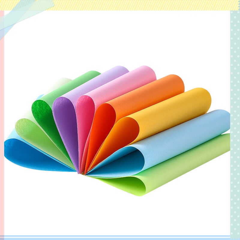 Bộ 100 Tờ Giấy Origami 10 Màu Hai Mặt Hình Vuông 15CM Dành Cho Trẻ Em