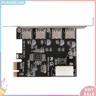 Card mở rộng PCIE 1X sang 4 cổng USB 3.0 kèm phụ kiện