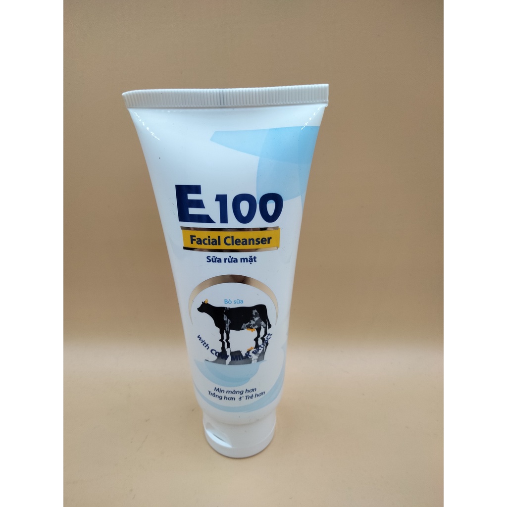 Sữa rửa mặt E100 100g nghệ - sữa bò -nha đam - dưa leo