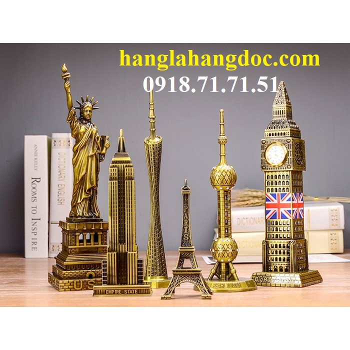 Mô hình tháp Big Ben cao 30cm bằng kim loại, trang trí độc đáo &amp; sang trọng